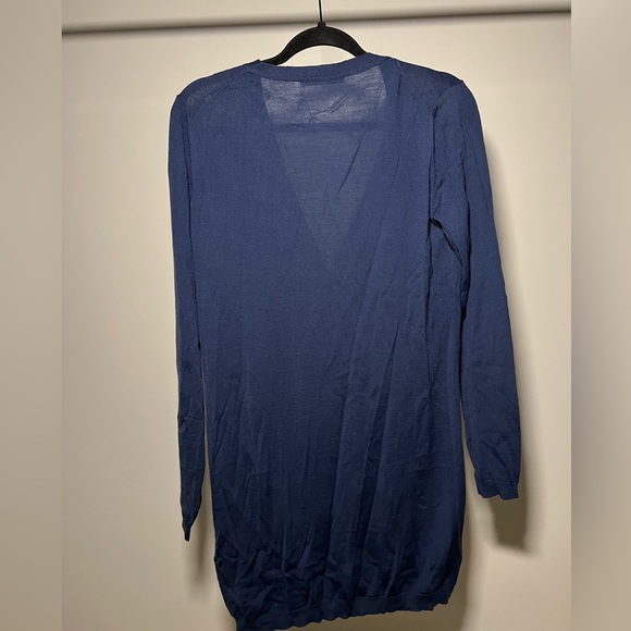 Vintage Blumarine Long Blue Cardigan with Jewel Trim Detail - Picture 3 of 8